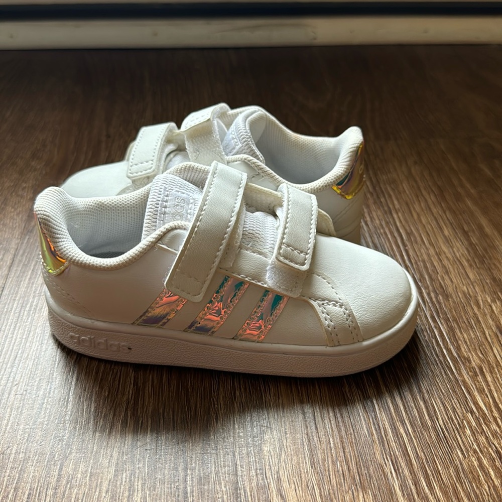 Cotton candy Adidas . Size 7c never worn .